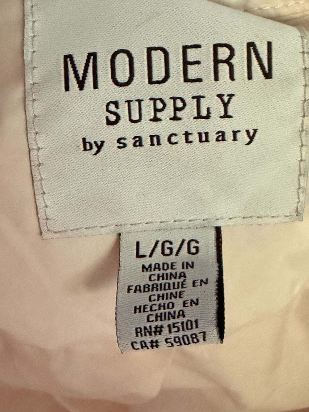 Sanctuary Modern Supply quilted puffer coat in a soft cream - Picture 7 of 8